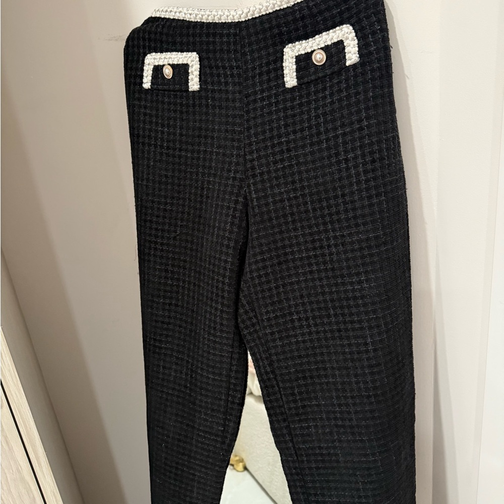 Cider Black and White Checkered Pants